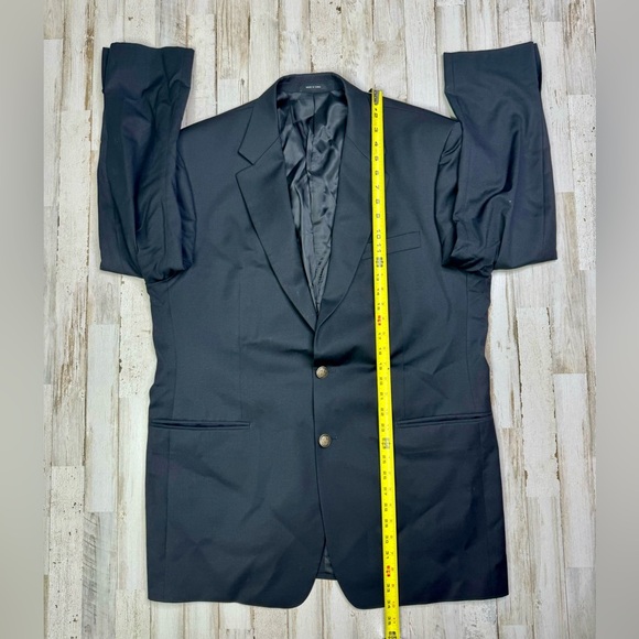 Ralph Ralph Lauren Blazer Jacket Men's 44L Black Classic Military Style Buttons - Picture 5 of 12